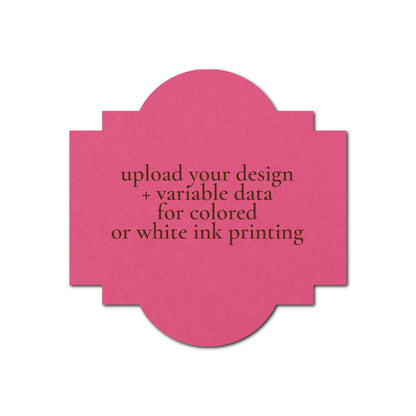 Individually Personalized Wedding Prints on Diecut Cardstock - Shape S39