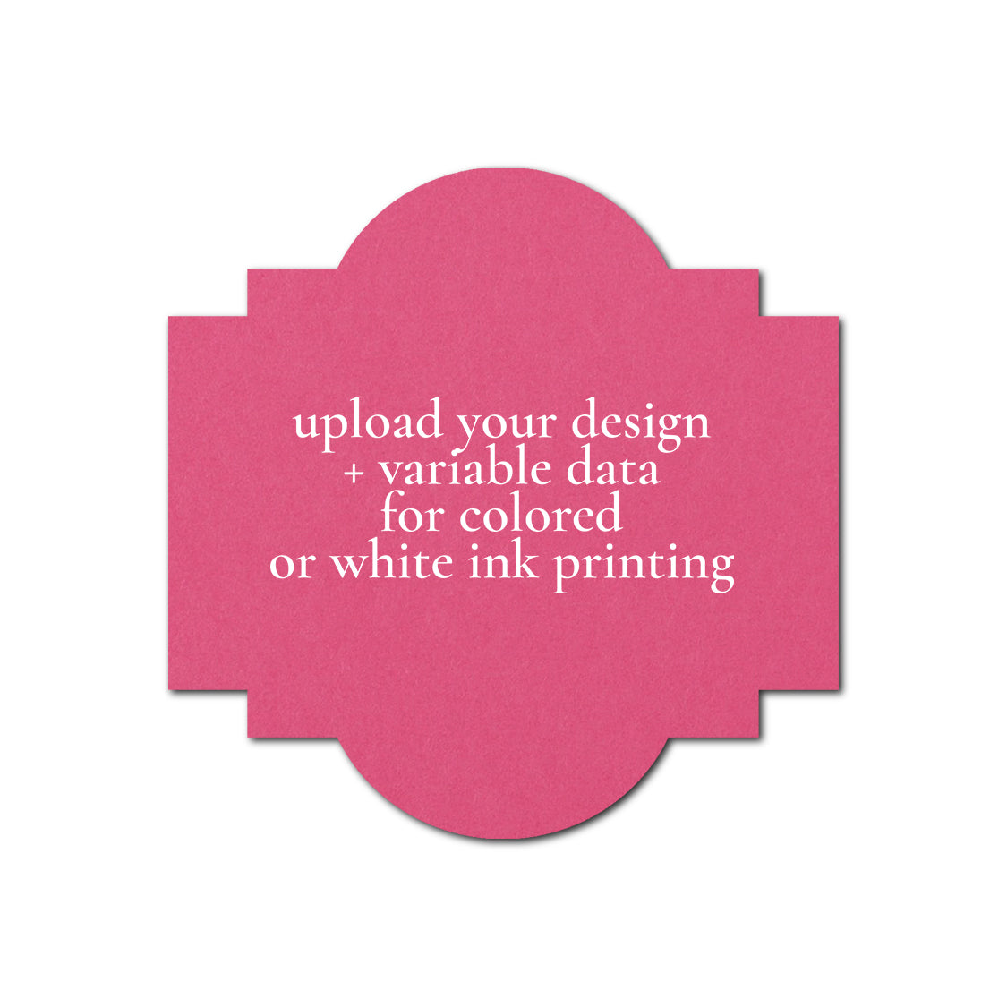 Individually Personalized Wedding Prints on Diecut Cardstock - Shape S39