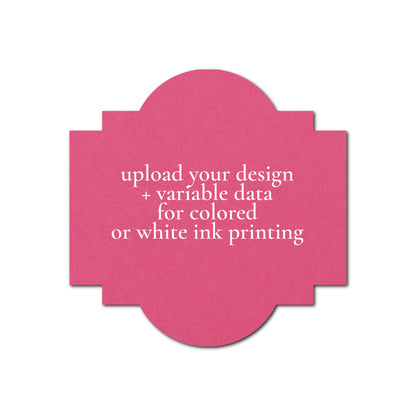 Individually Personalized Wedding Prints on Diecut Cardstock - Shape S39