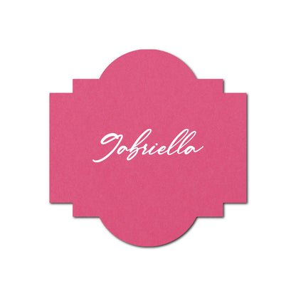 Individually Personalized Wedding Prints on Diecut Cardstock - Shape S39