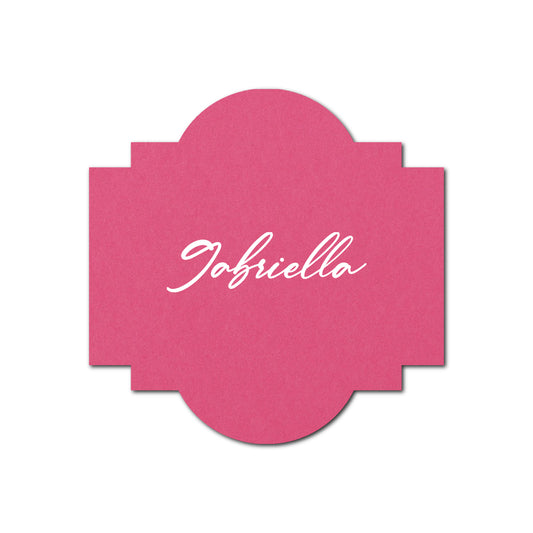 Individually Personalized Wedding Prints on Diecut Cardstock - Shape S39