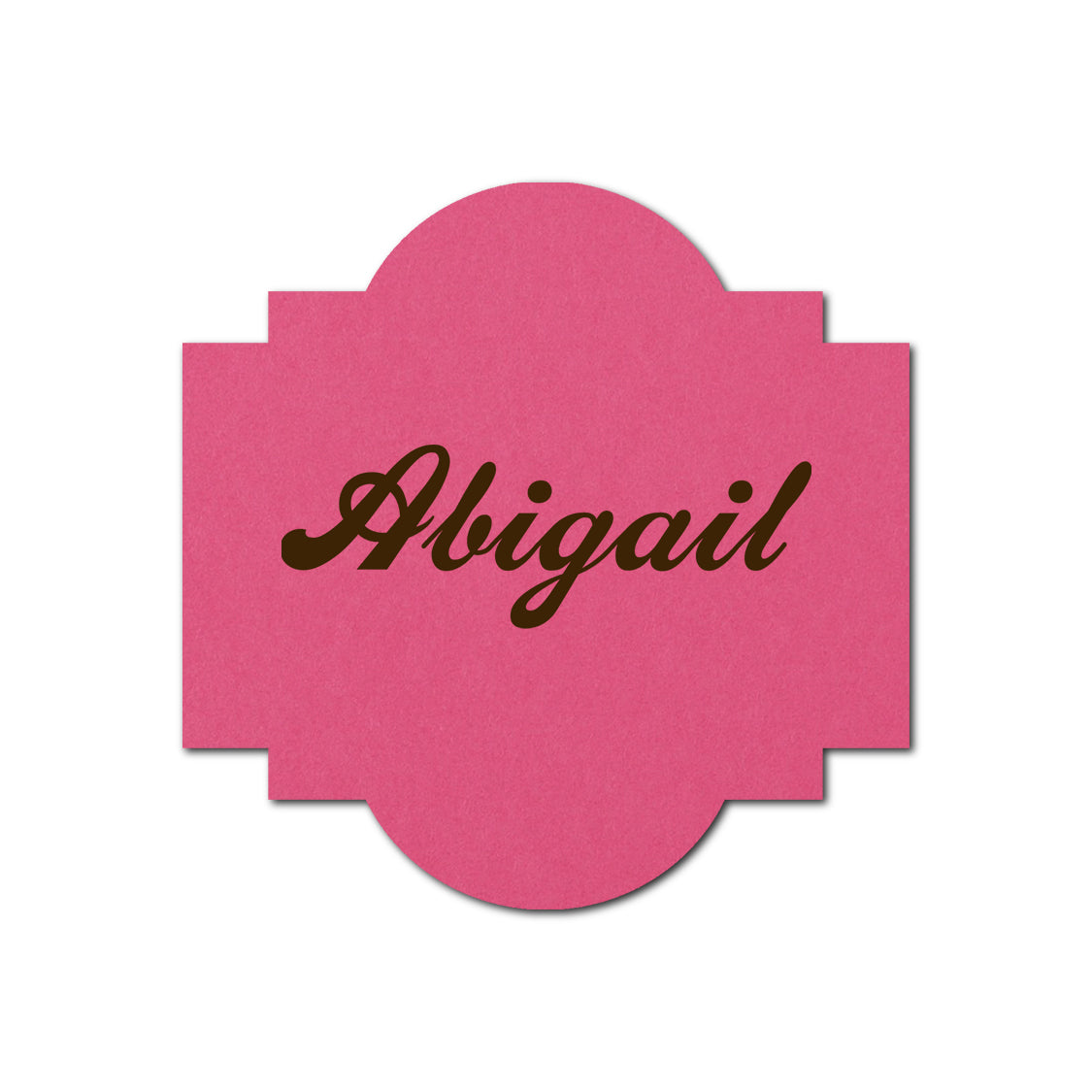 Individually Personalized Wedding Prints on Diecut Cardstock - Shape S39