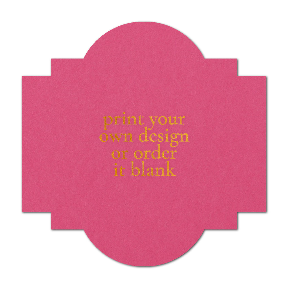 Custom Wedding Prints on Diecut Shaped Cardstock | Shape S39