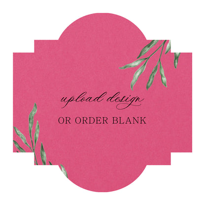 Custom Wedding Prints on Diecut Shaped Cardstock | Shape S39