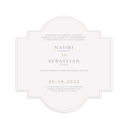 Personalized Wedding Cards | Fully Custom Print | Signature Shape SS39