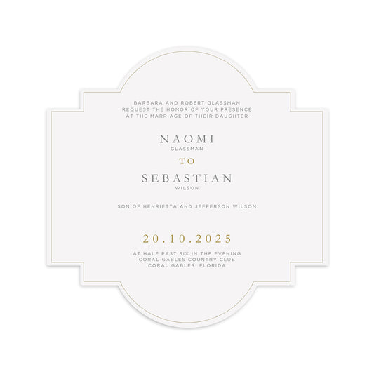 Personalized Wedding Cards | Fully Custom Print | Signature Shape SS39