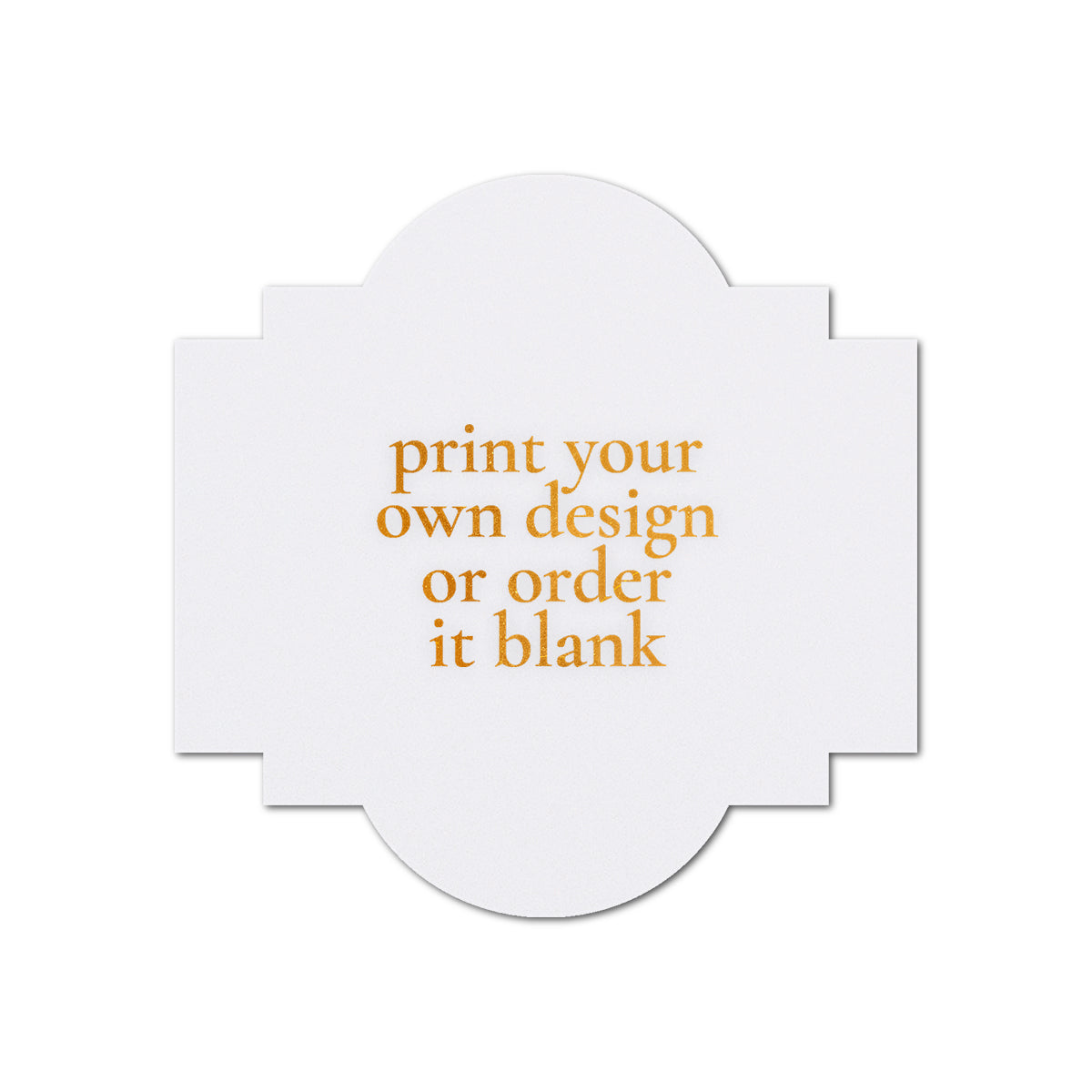 Custom Wedding Prints on Diecut Shaped Cardstock | Shape S39