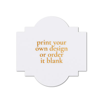 Custom Wedding Prints on Diecut Shaped Cardstock | Shape S39