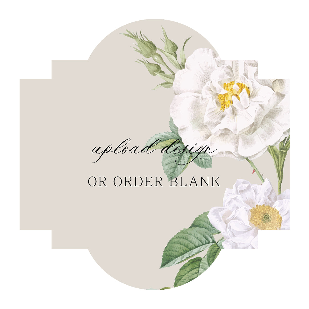 Custom Wedding Prints on Diecut Shaped Cardstock | Shape S39