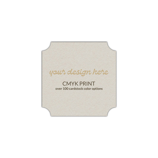 Shape S3 Diecut Card | CMYK Print | 2.5" x 2.5"