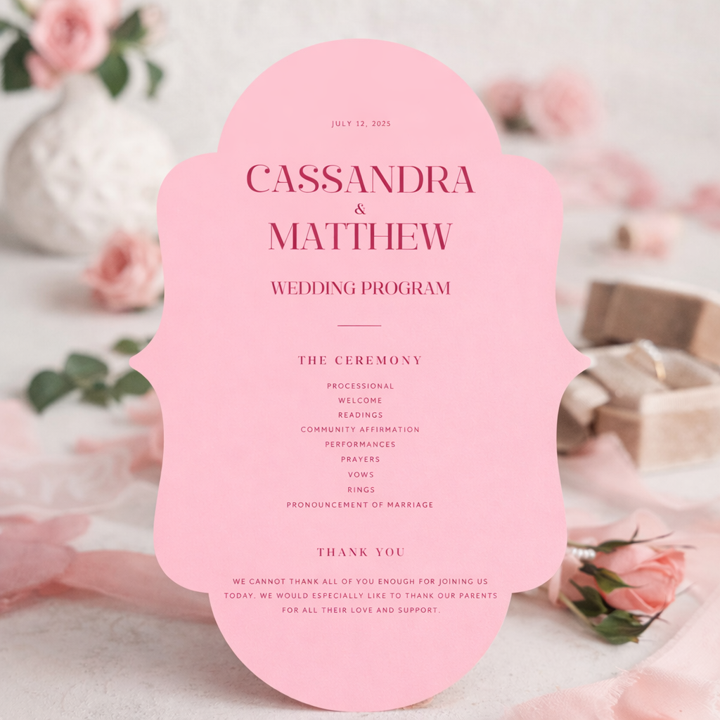 Personalized Wedding Cards | Fully Custom Print | Signature Shape S3