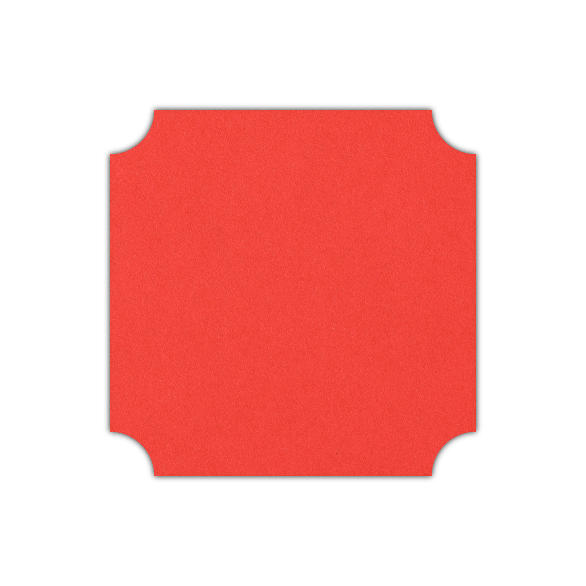 CMYK Print on Bright Red Cardstock | Shape S3 | 4" x 4"