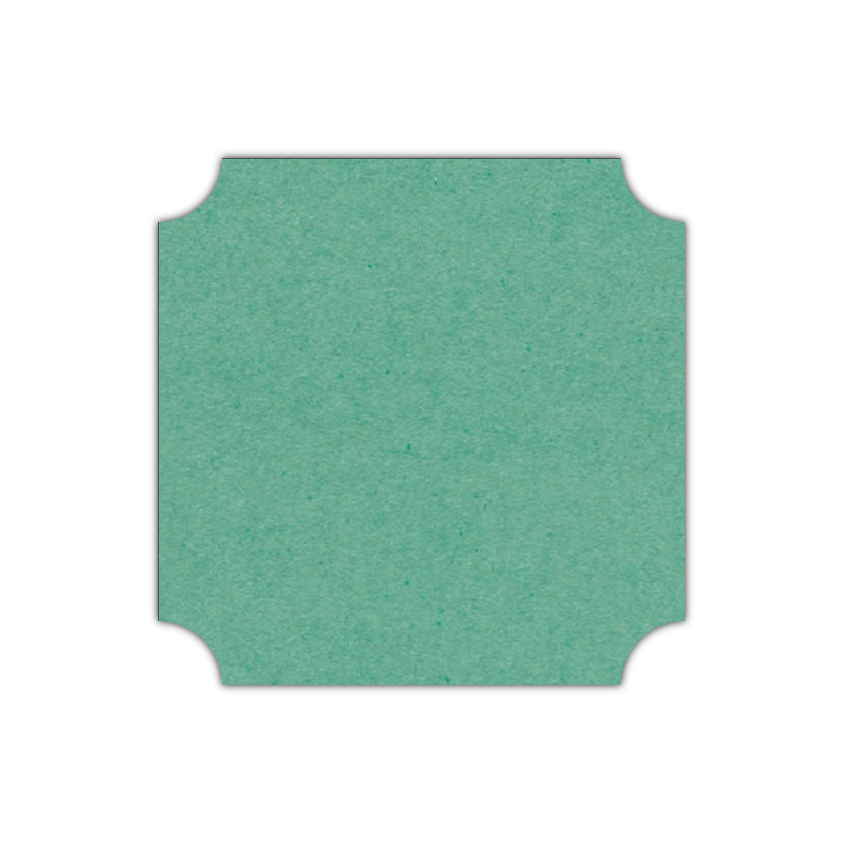 CMYK Print on Caribbean Blue Cardstock | Shape S3 | 2.75" x 2.75"