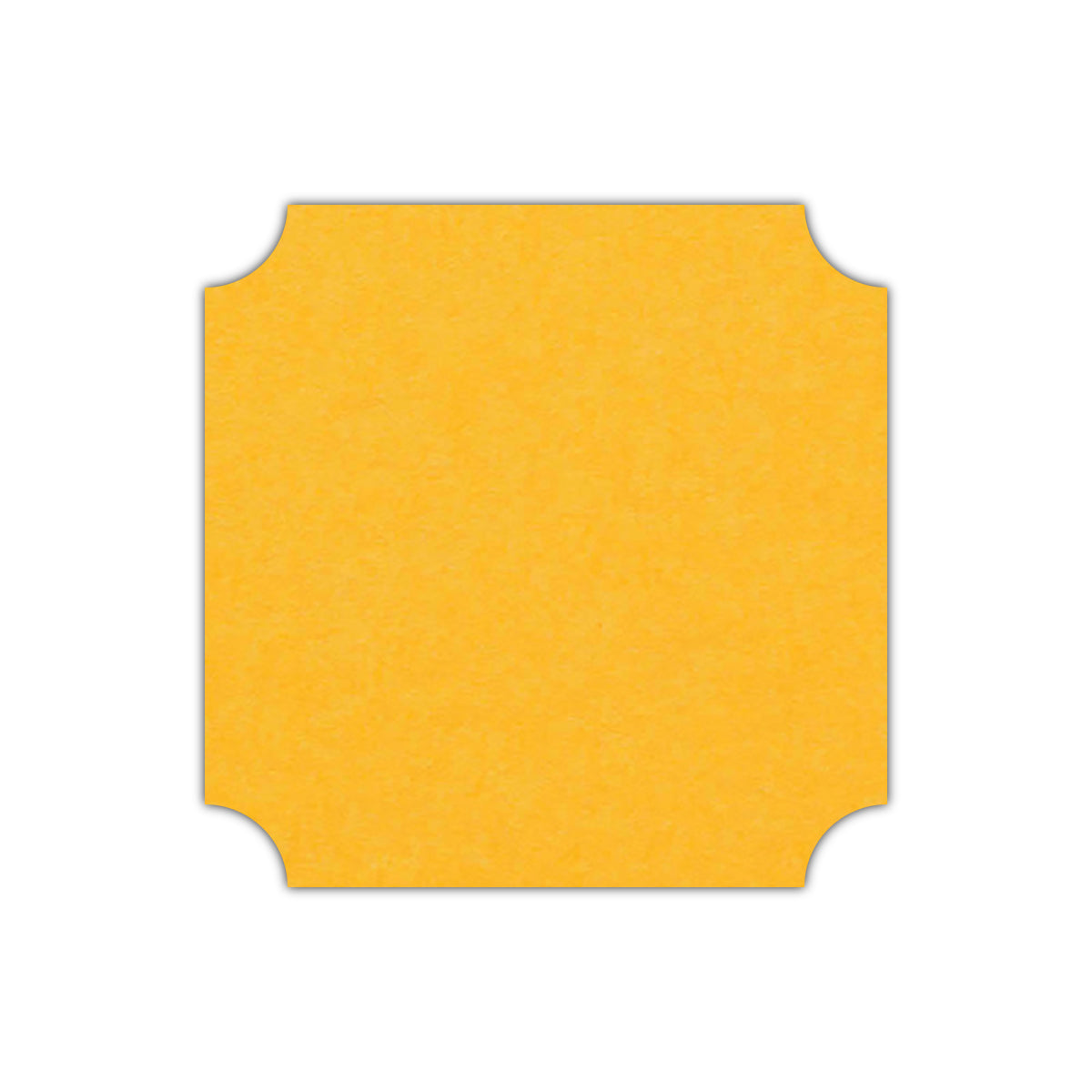 CMYK Print on Indian Yellow Cardstock | Shape S3 | 2.5" x 2.5"