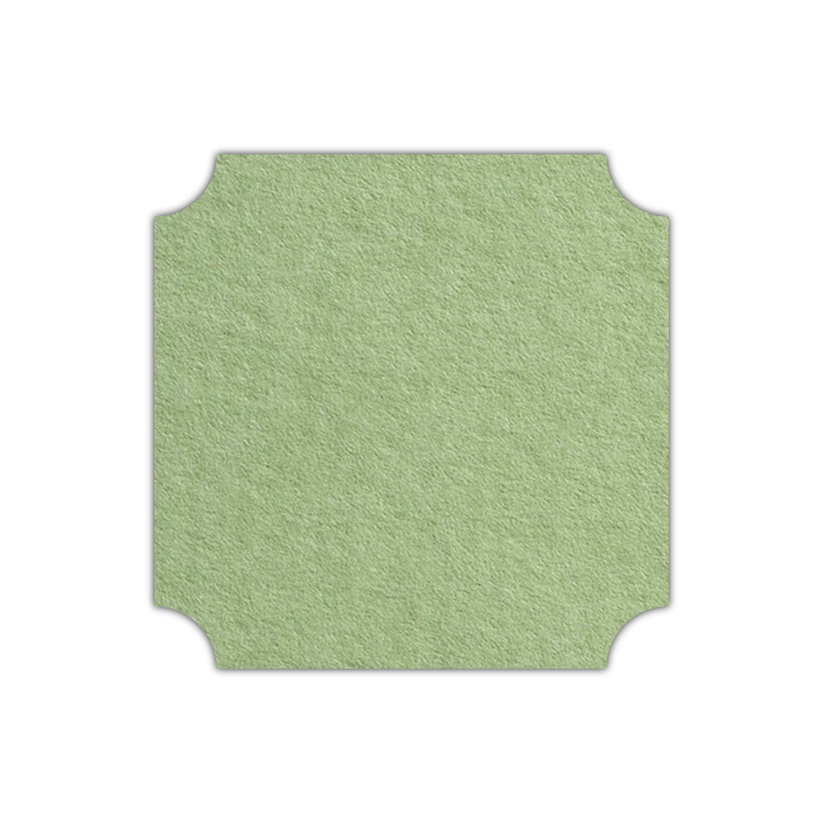 CMYK Print on Olive Green Cardstock | Shape S3 | 2" x 2"