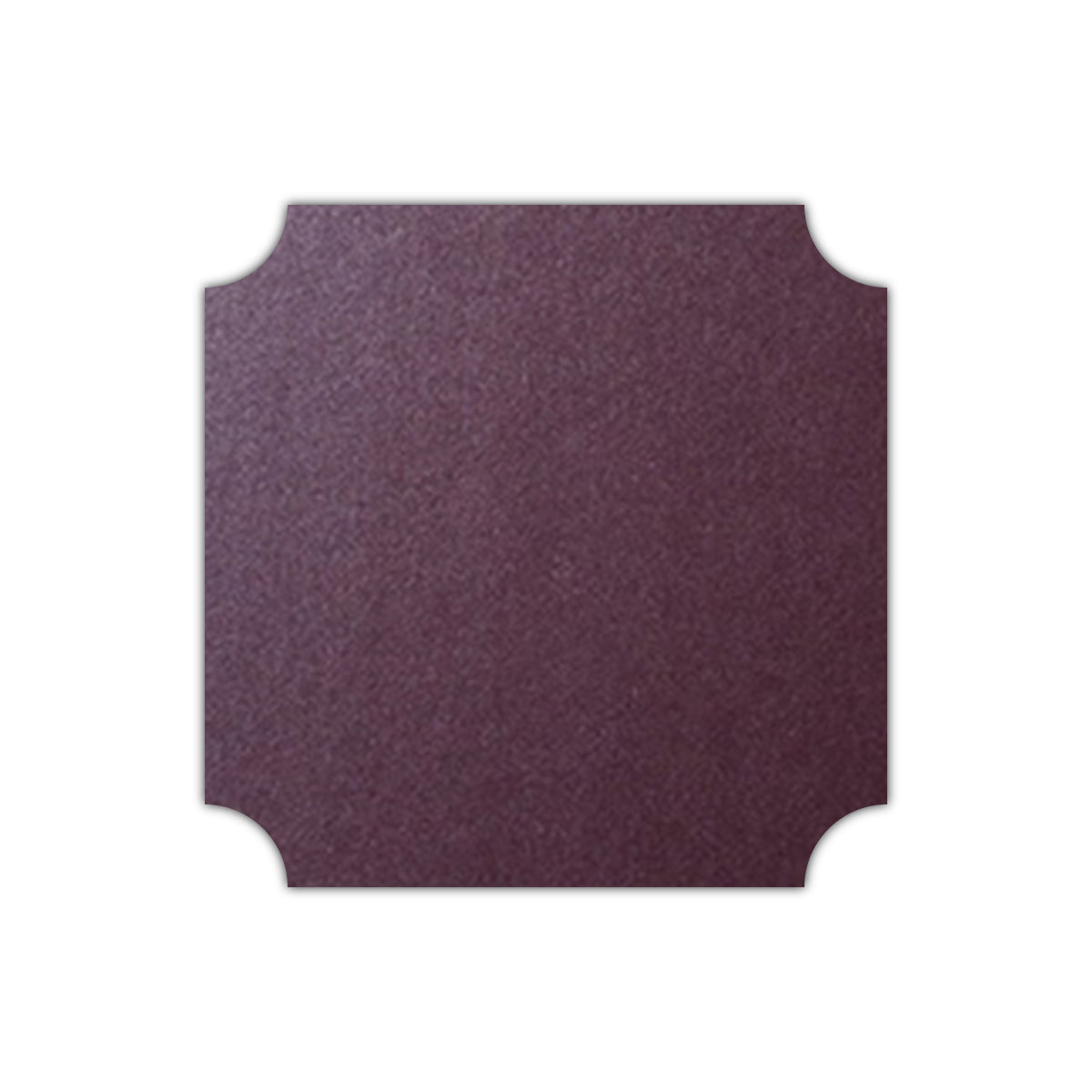 CMYK Print on Shimmer Ruby Cardstock | Shape S3 | 2" x 2"