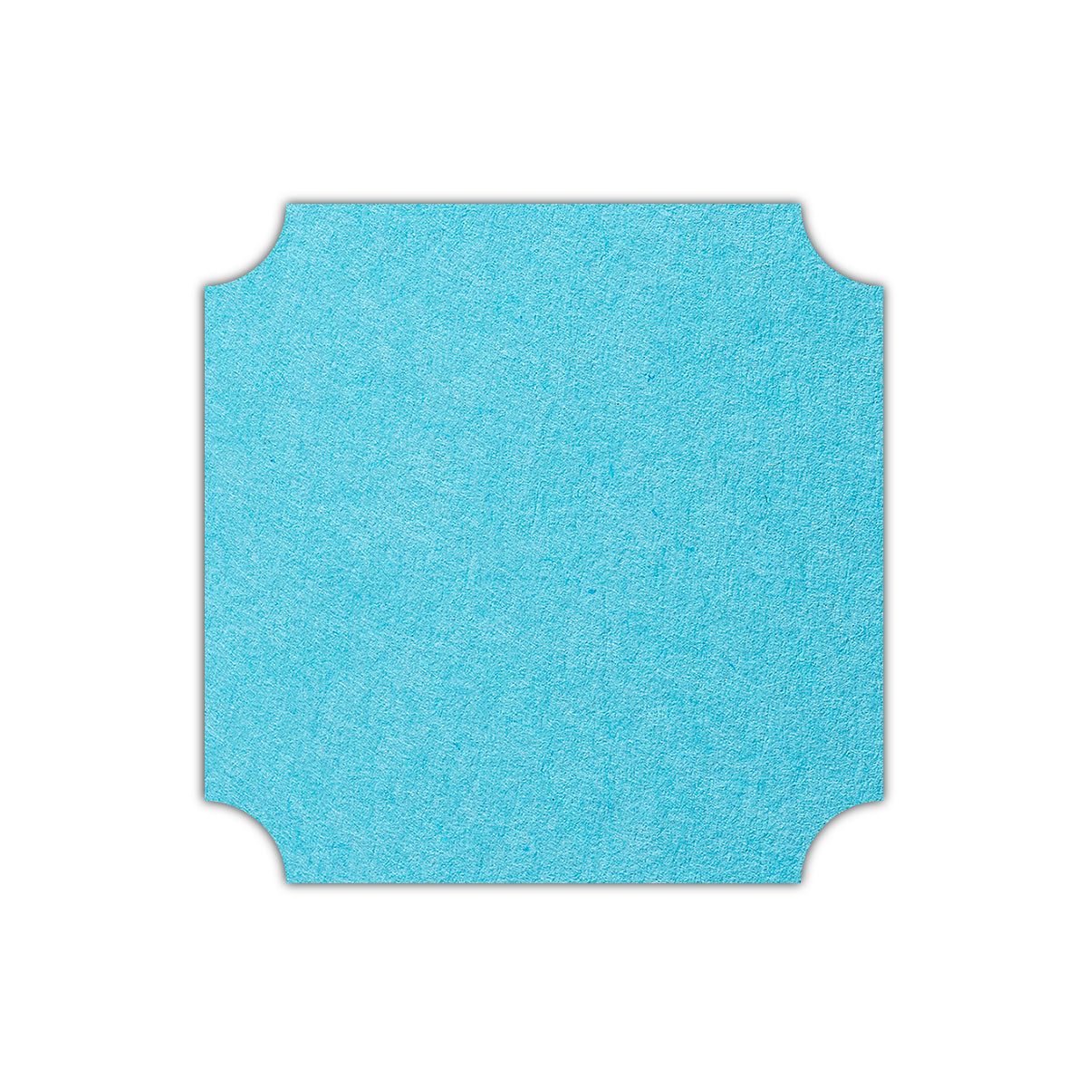 CMYK Print on Turquoise Cardstock | Shape S3 | 2" x 2"