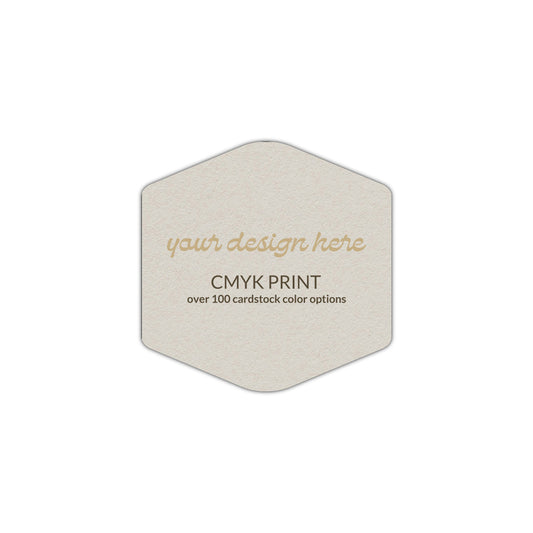 Shape S4 Diecut Card | CMYK Print | 2.5" x 2.5"