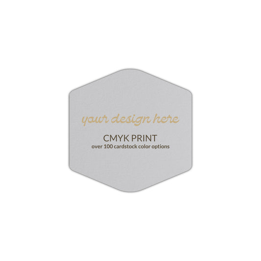 Shape S4 Diecut Card | CMYK Print | 2" x 2"