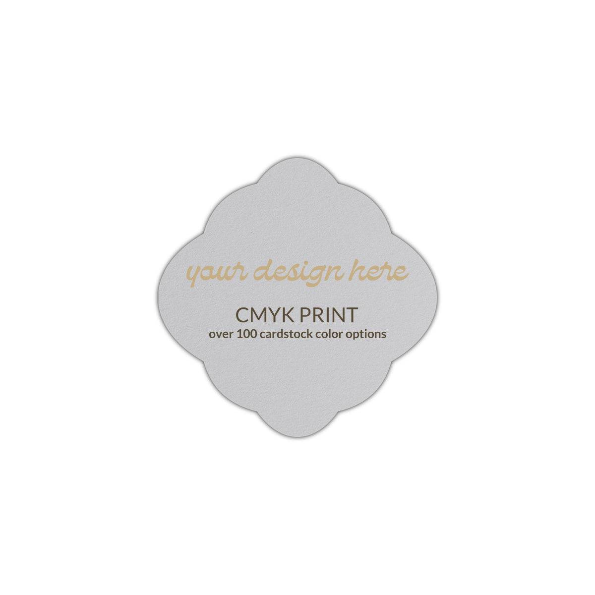 Shape S40 Diecut Card | CMYK Print | 7" x 7"
