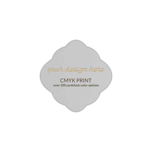 Shape S40 Diecut Card | CMYK Print | 2" x 2"