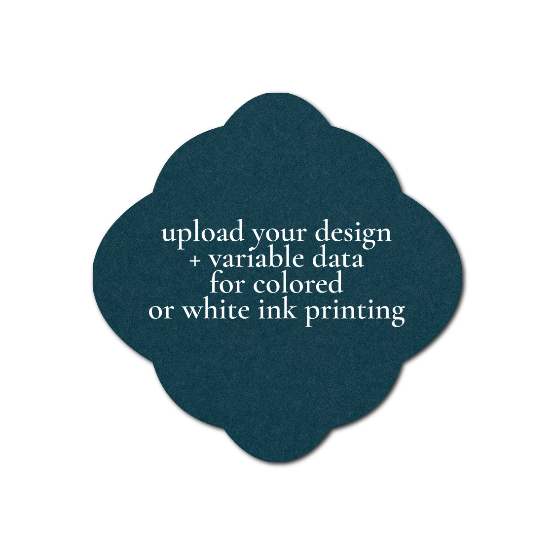Individually Personalized Wedding Prints on Diecut Cardstock - Shape S40