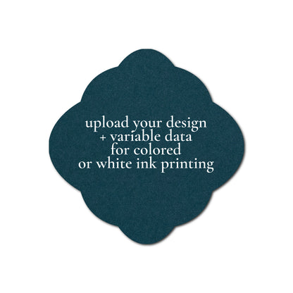 Individually Personalized Wedding Prints on Diecut Cardstock - Shape S40