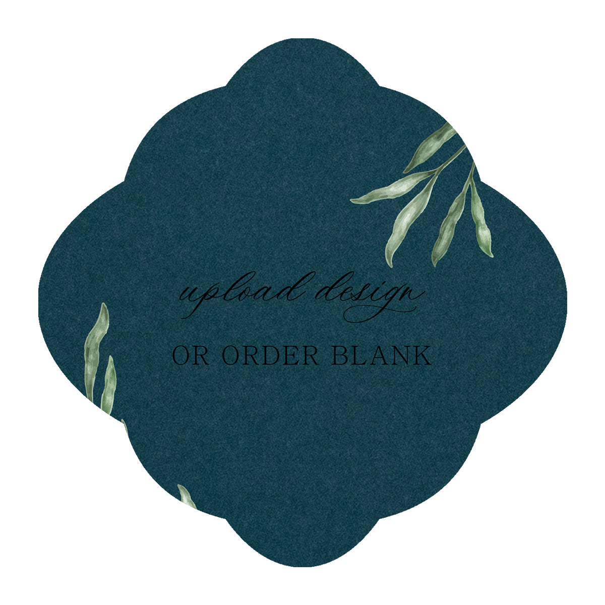 Custom Wedding Prints on Diecut Shaped Cardstock | Shape S40