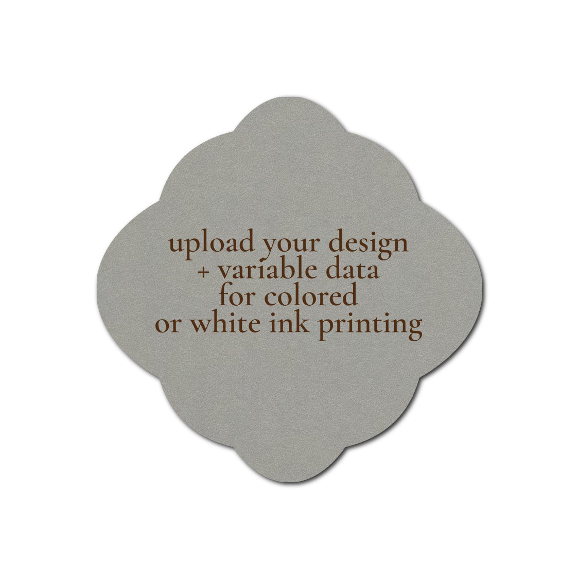 Individually Personalized Wedding Prints on Diecut Cardstock - Shape S40