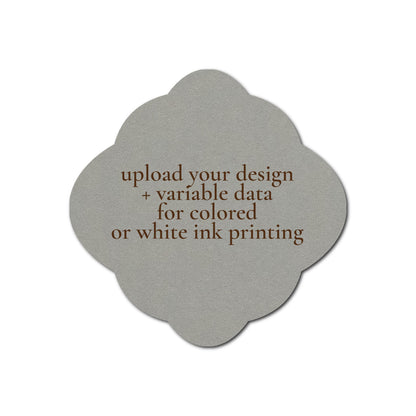 Individually Personalized Wedding Prints on Diecut Cardstock - Shape S40