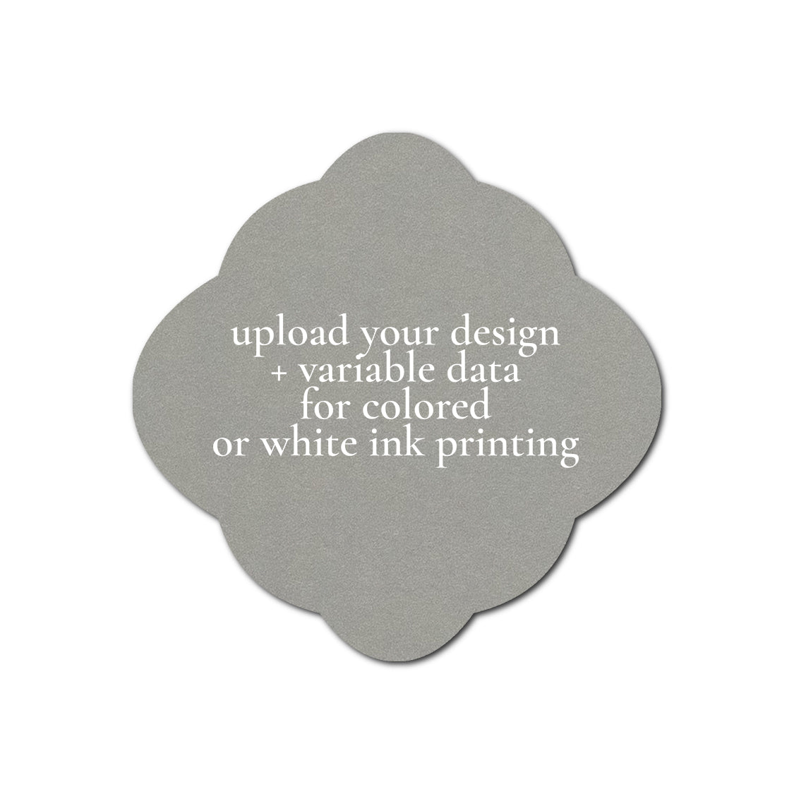 Individually Personalized Wedding Prints on Diecut Cardstock - Shape S40
