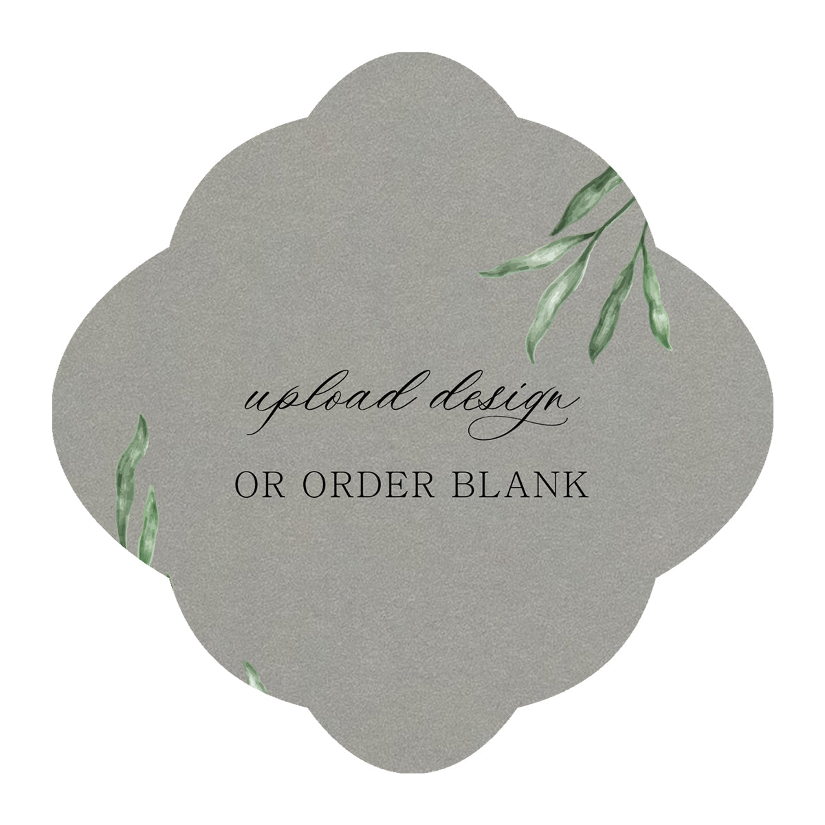 Custom Wedding Prints on Diecut Shaped Cardstock | Shape S40