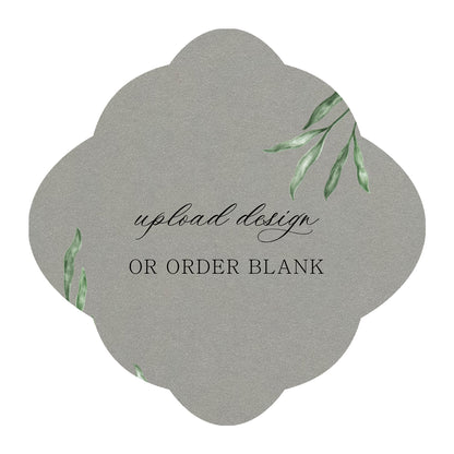 Custom Wedding Prints on Diecut Shaped Cardstock | Shape S40