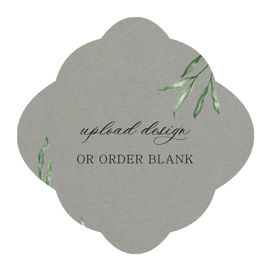 Custom Wedding Prints on Diecut Shaped Cardstock | Shape S40