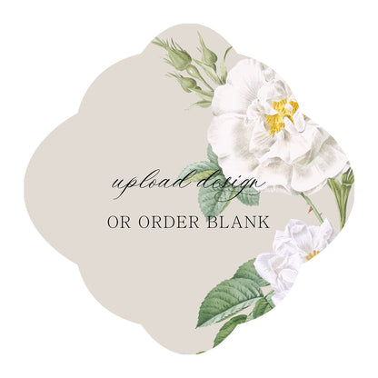 Custom Wedding Prints on Diecut Shaped Cardstock | Shape S40
