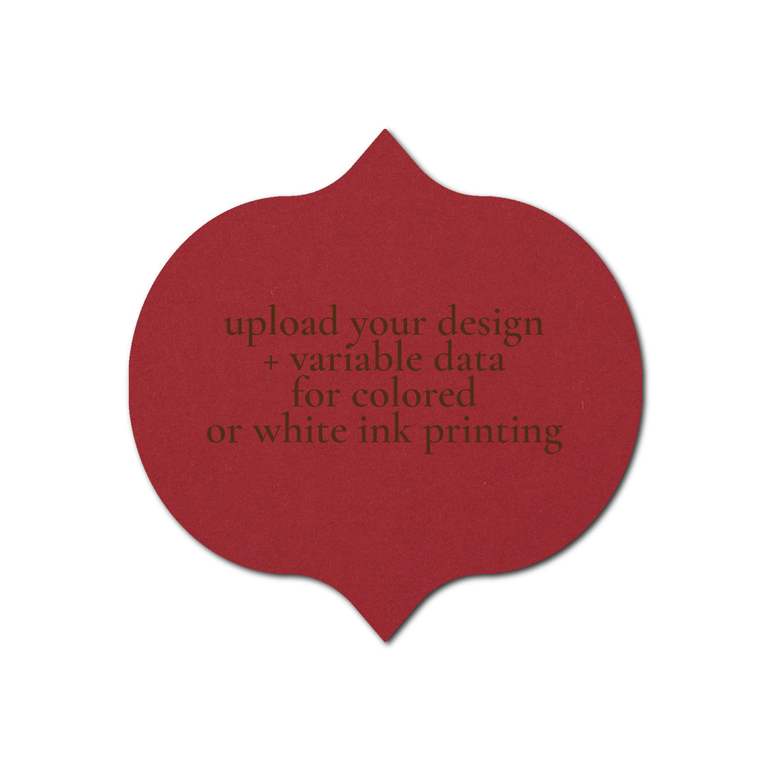 Individually Personalized Wedding Prints on Diecut Cardstock - Shape S42