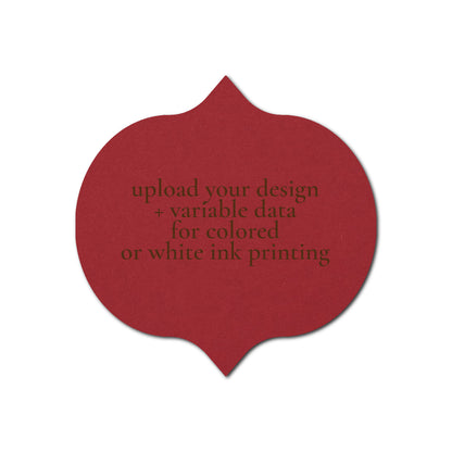 Individually Personalized Wedding Prints on Diecut Cardstock - Shape S42