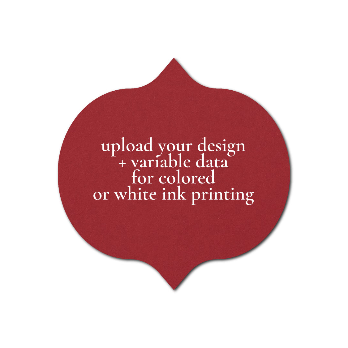 Individually Personalized Wedding Prints on Diecut Cardstock - Shape S42