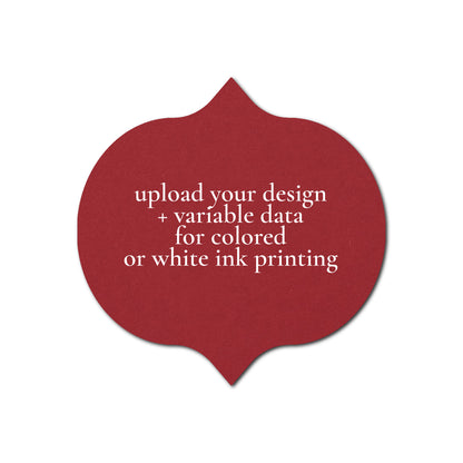 Individually Personalized Wedding Prints on Diecut Cardstock - Shape S42