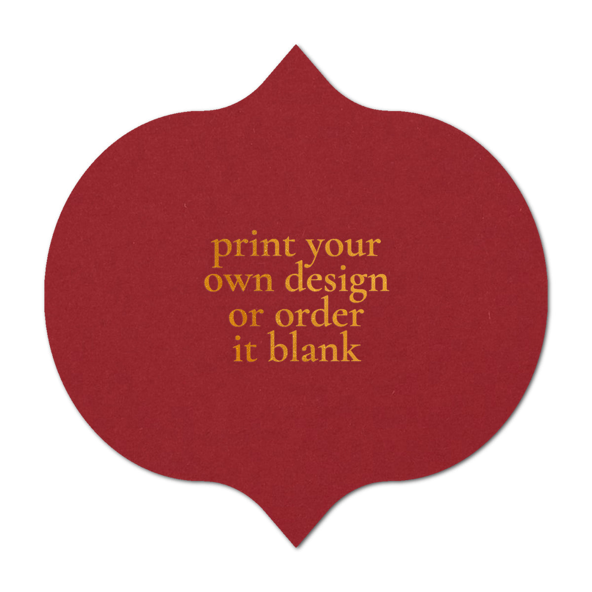 Custom Wedding Prints on Diecut Shaped Cardstock | Shape S42