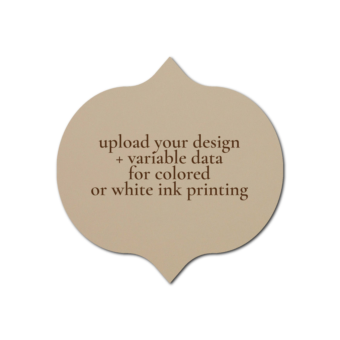 Individually Personalized Wedding Prints on Diecut Cardstock - Shape S42