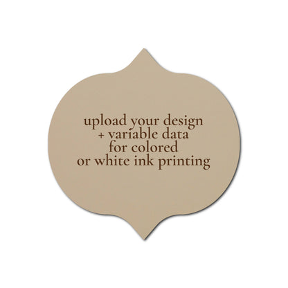 Individually Personalized Wedding Prints on Diecut Cardstock - Shape S42