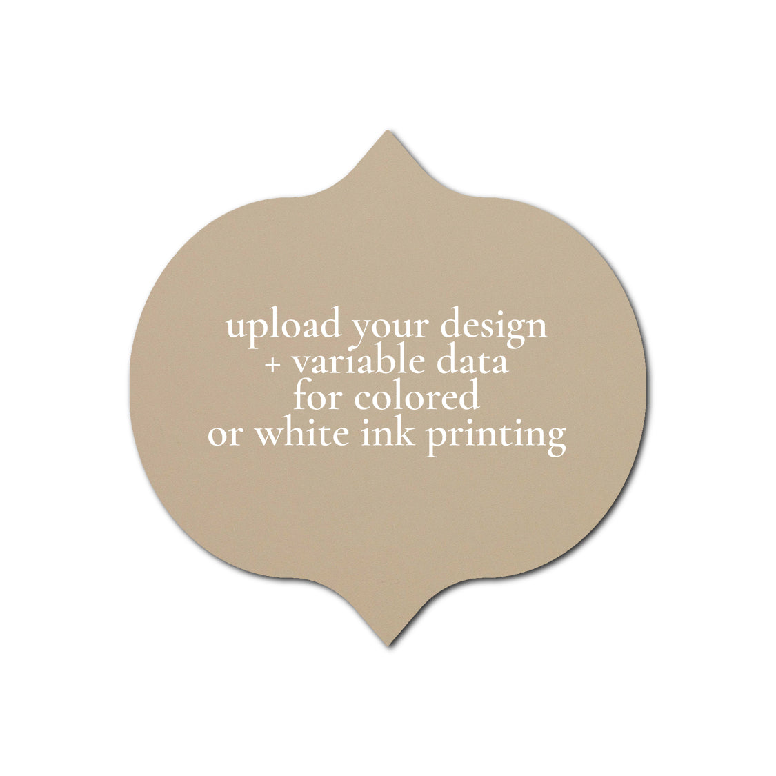Individually Personalized Wedding Prints on Diecut Cardstock - Shape S42