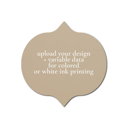 Individually Personalized Wedding Prints on Diecut Cardstock - Shape S42