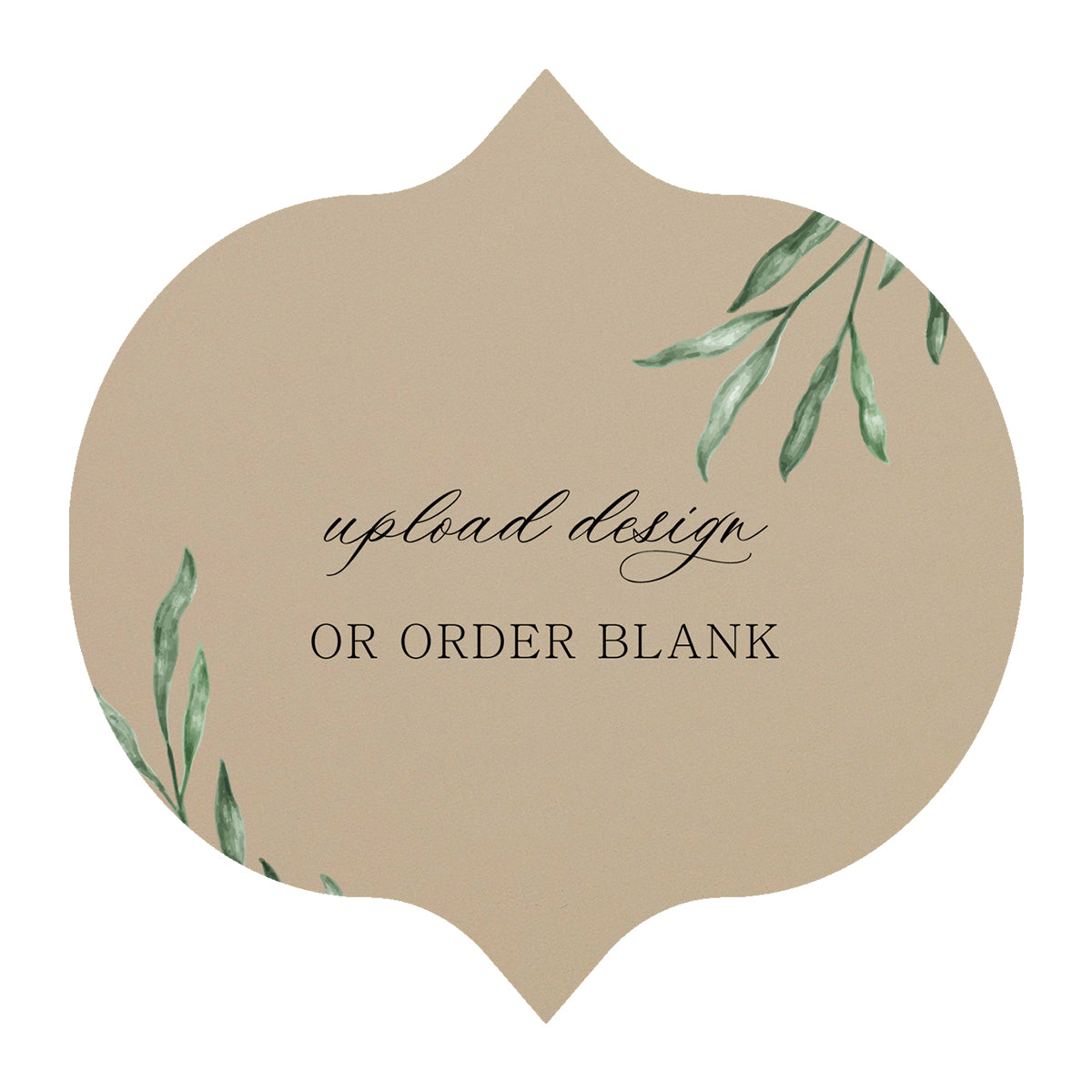 Custom Wedding Prints on Diecut Shaped Cardstock | Shape S42