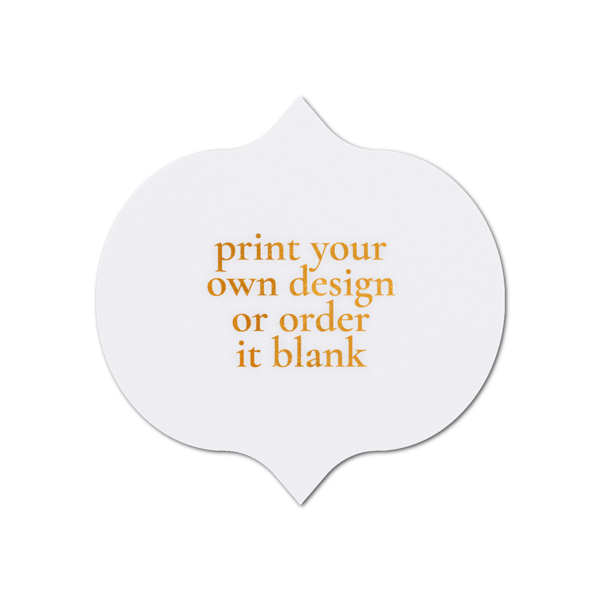 Custom Wedding Prints on Diecut Shaped Cardstock | Shape S42