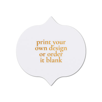 Custom Wedding Prints on Diecut Shaped Cardstock | Shape S42