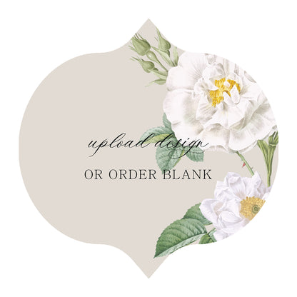 Custom Wedding Prints on Diecut Shaped Cardstock | Shape S42