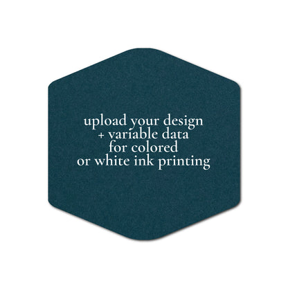 Individually Personalized Wedding Prints on Diecut Cardstock - Shape S4
