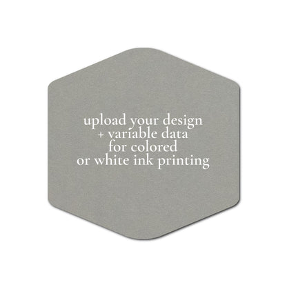 Individually Personalized Wedding Prints on Diecut Cardstock - Shape S4